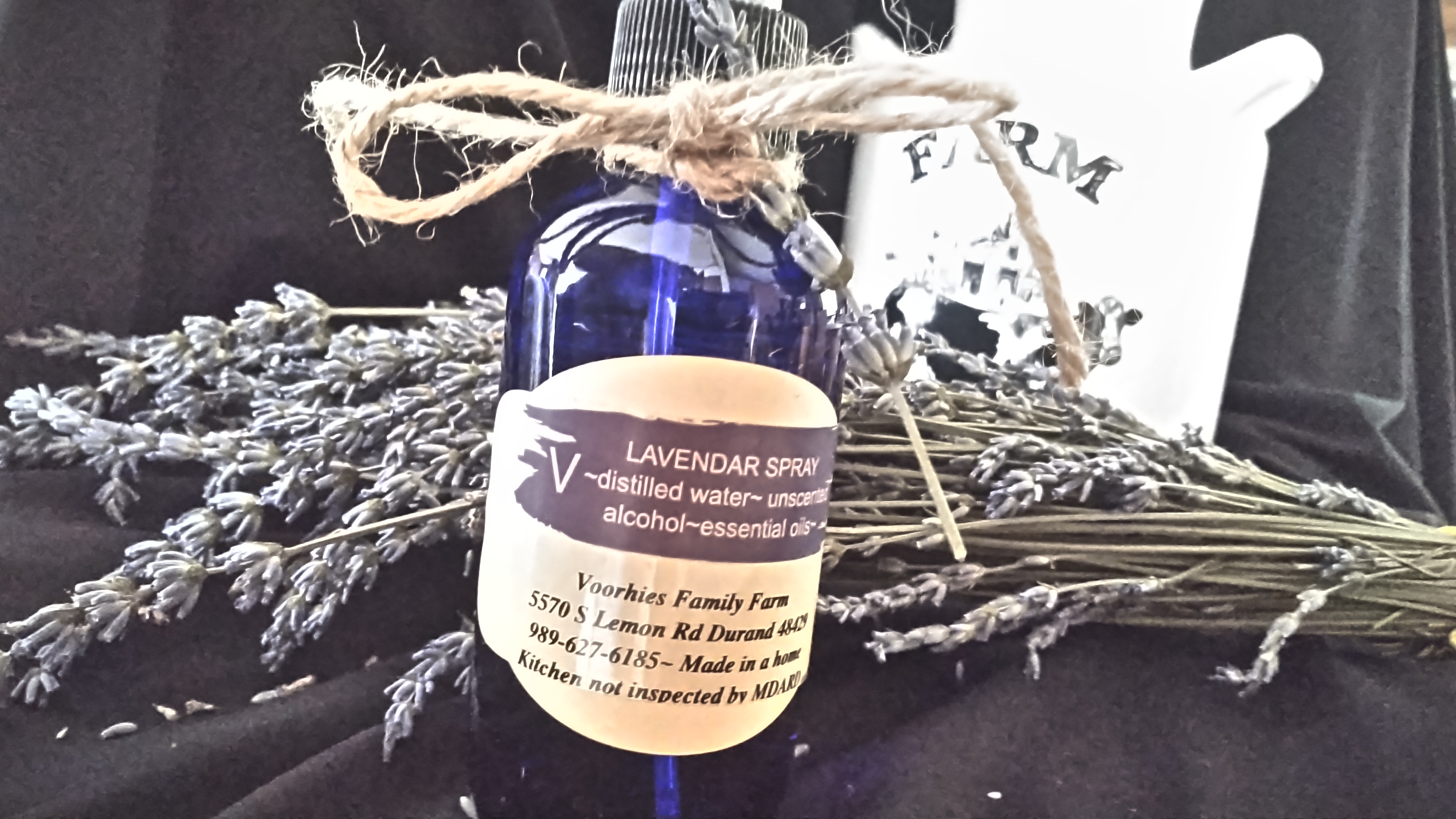 purple jar of lavender oil