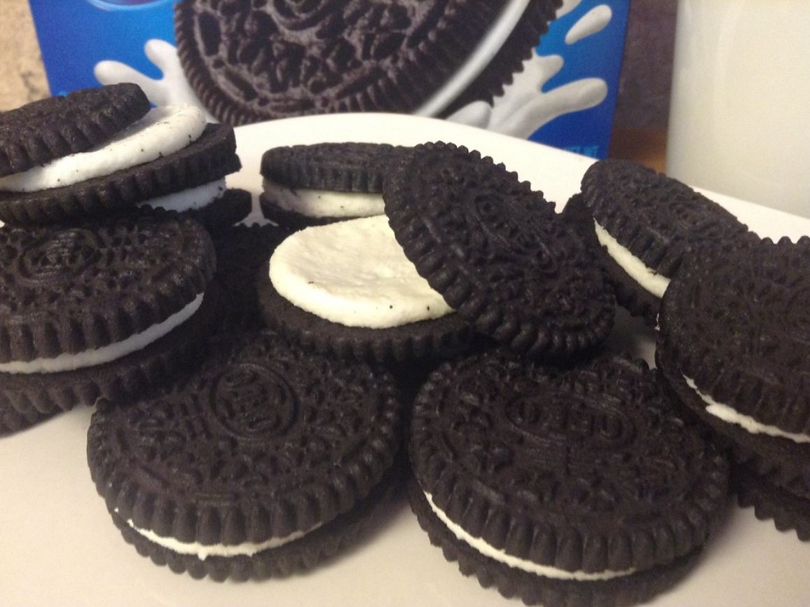 black & white Oreo cookies