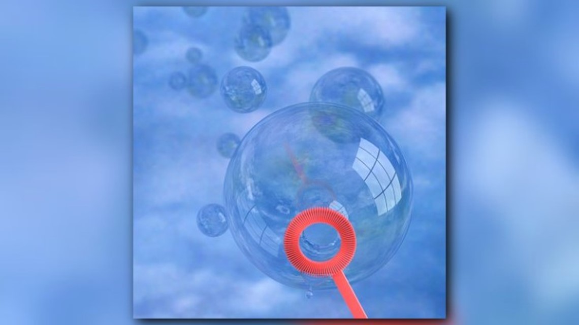 blue bubble, red wand
