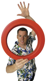 man holding a red ring