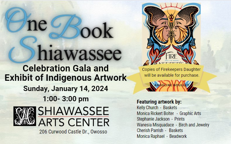 One Book Shiawassee poster with butterfly