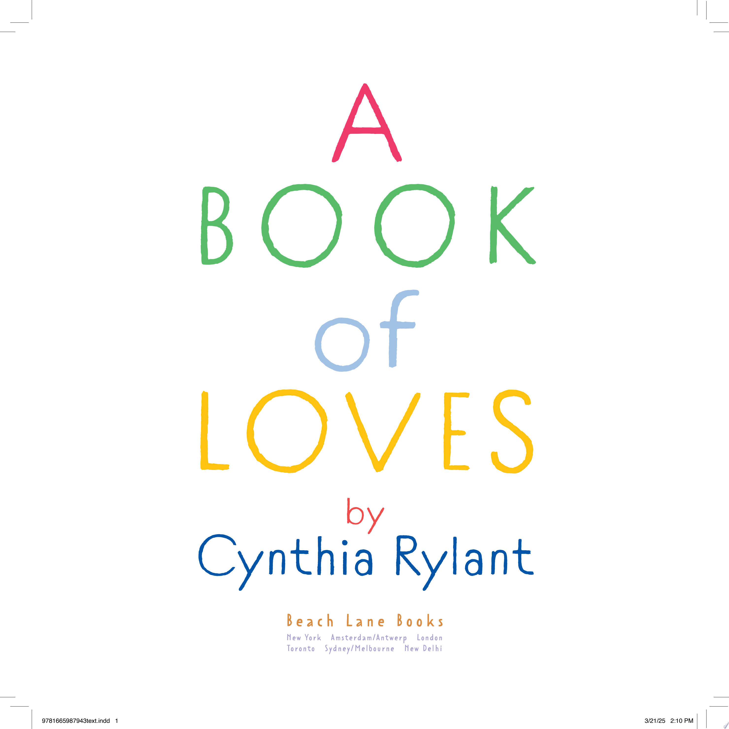 Image for "A Book of Loves"