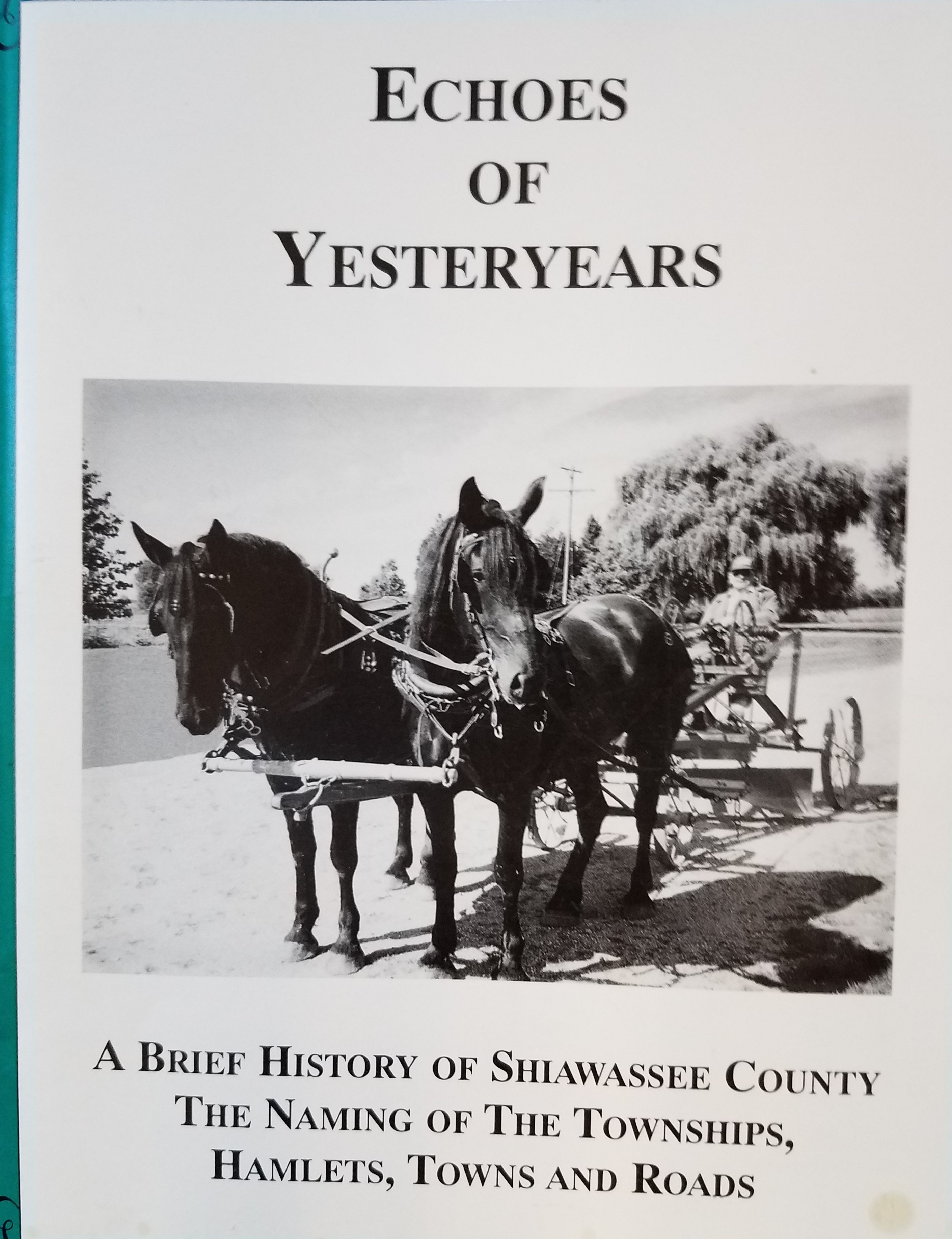 Echoes of Yesteryears book cover with horse and buggy.