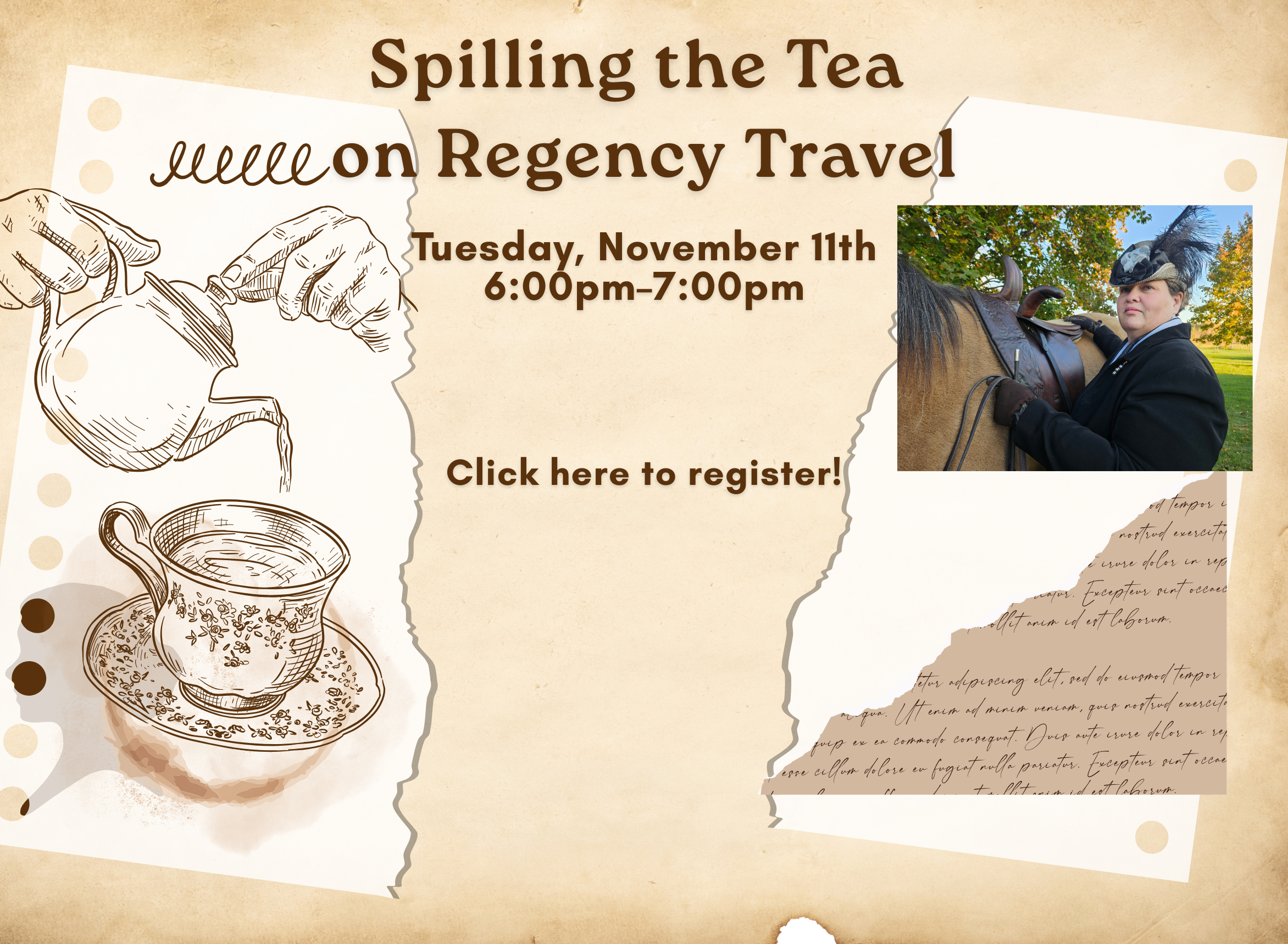 Spilling the Tea on Regency Travel Webslide Click here to register
