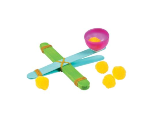 green wooden stick catapult