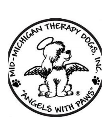 black text, Mid-Michigan Therapy Dogs