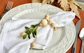 Wooden Bead Napkin Rings