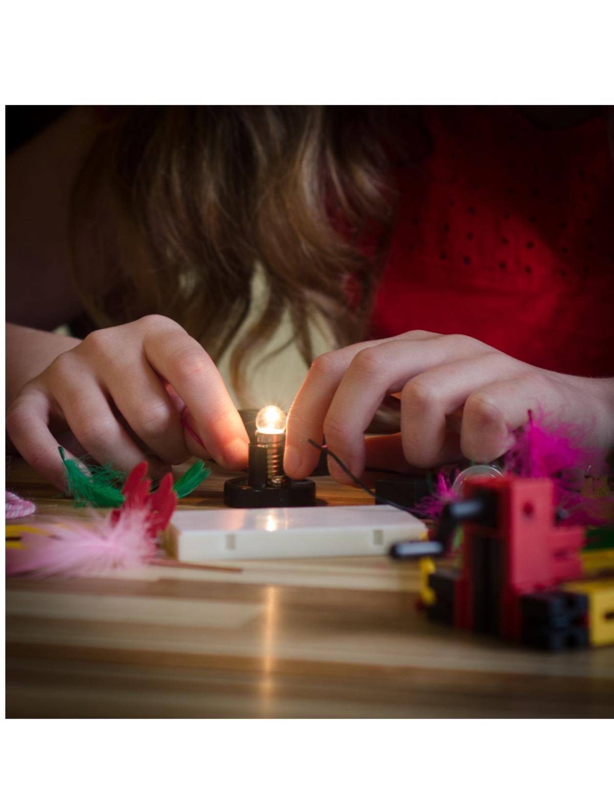 hands with light up bulb