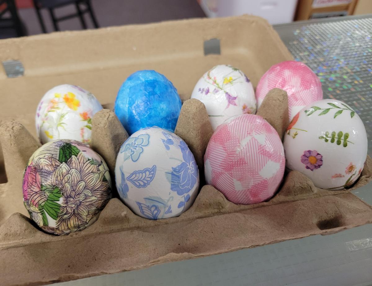 multi colored Easter eggs