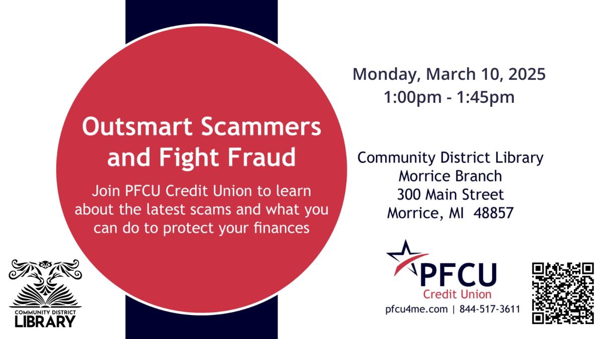 black and red flyer about fraud