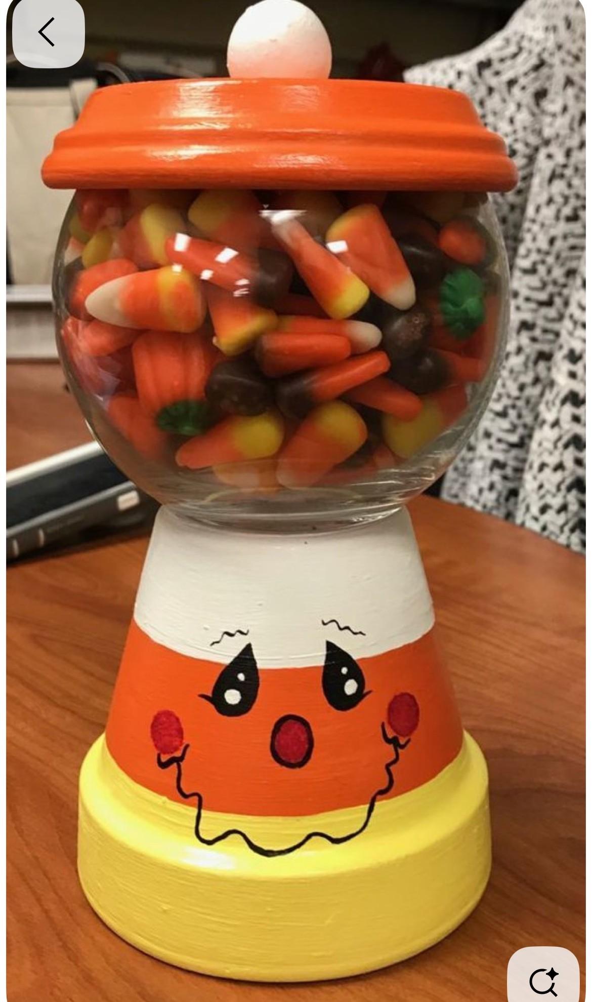 orange, yellow, white candy corn dish