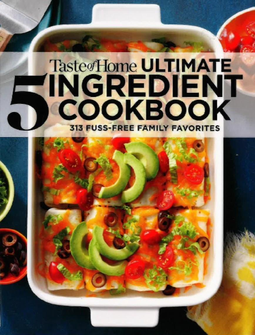 cookbook cover with casserole