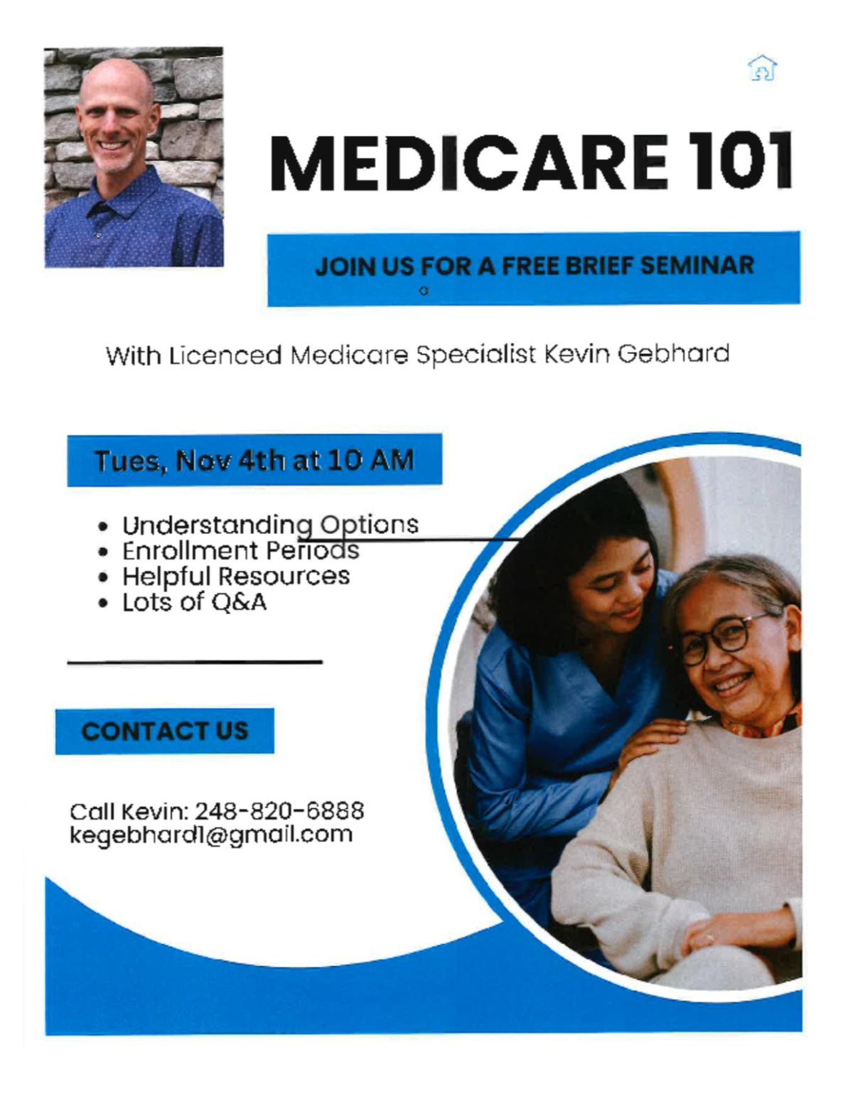 Flyer explaining Medicare options