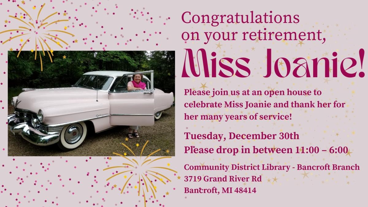 pink sign announcing retirement