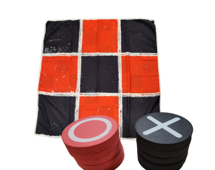 Giant Checkers & Tic Tac Toe Game Set